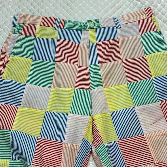 Brooks Brothers - Seersucker Patch Shorts  Size 36 - Picture 1 of 5